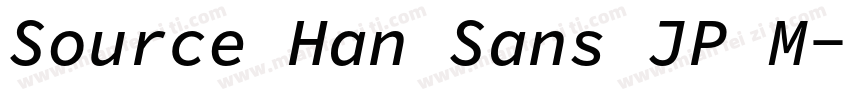Source Han Sans JP M字体转换